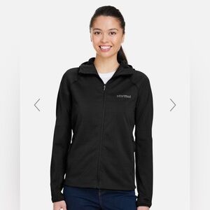 Marmot Women’s Black Leconte Full Zip Hooded Jacket size Small EUC